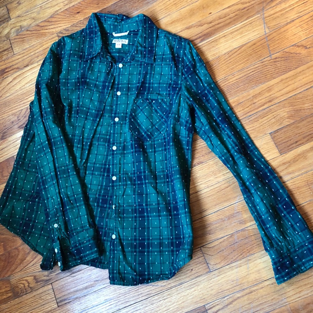 Button-Up Plaid Shirt